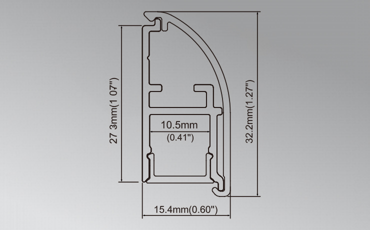 Mini Aluminum LED Profile For Wall Lighting