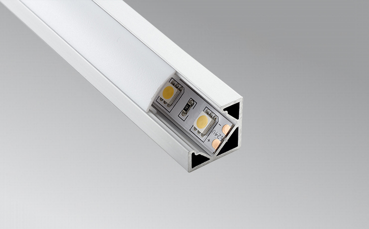 LED profile for 45 Degree Corner installation