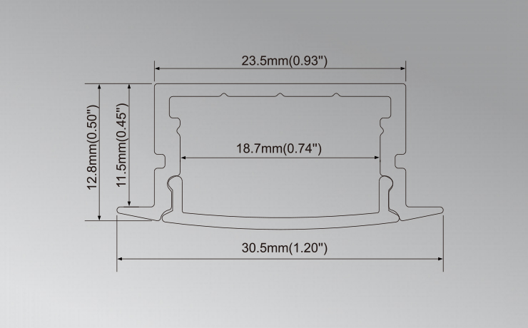 Aluminum LED Profile for 20mm Width LED Strip