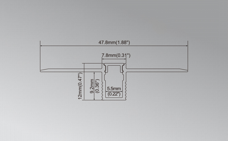 Super Slim Recessed Extrusion LED Profile