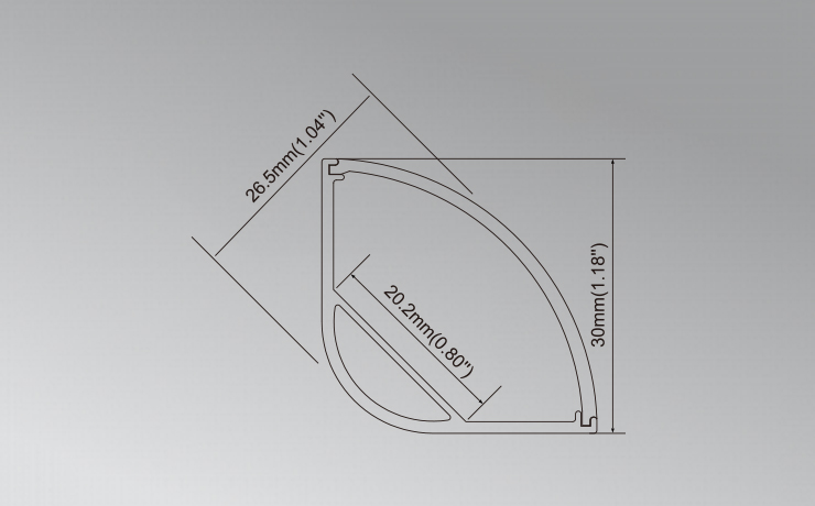 Corner Surface Mounted Triangle LED Profile