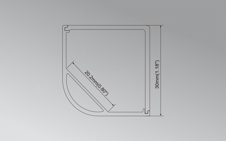 Aluminum LED Profile with 90° Angle Cover