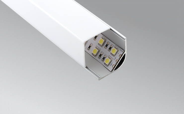 Aluminum LED Profile with 90° Angle Cover