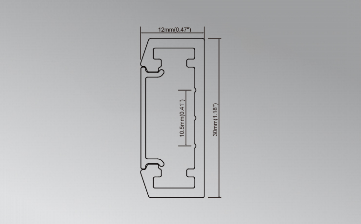 Round Inside Light Aluminum LED Profile