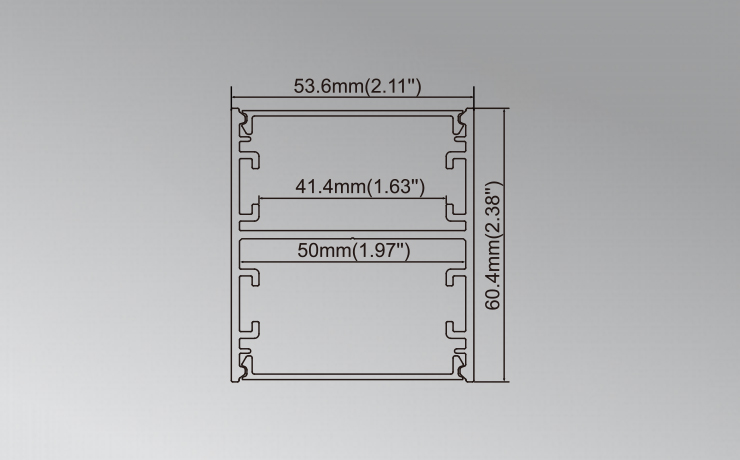 50mm Suspended Circle Curve Linear Aluminium Round LED Profile for up and down