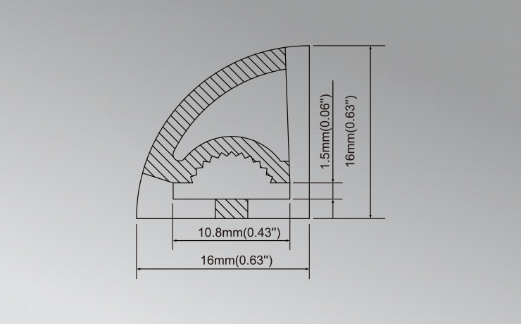 Corner Silicone Led Profile With 10mm Led Strip