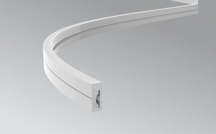 Flexible Silicone  LED Profile With 10mm Led Strip For Side Bending