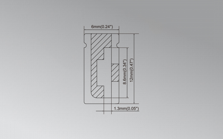 Flexible Sidebend Silicone Profile Channel for 8mm Width LED Strip