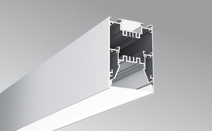 2.5 inches Aluminum Extrusion Channel for Linear Office Lighting