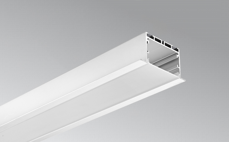 65*35mm Aluminum LED Profile with Flange Extrusion Aluminum Profile