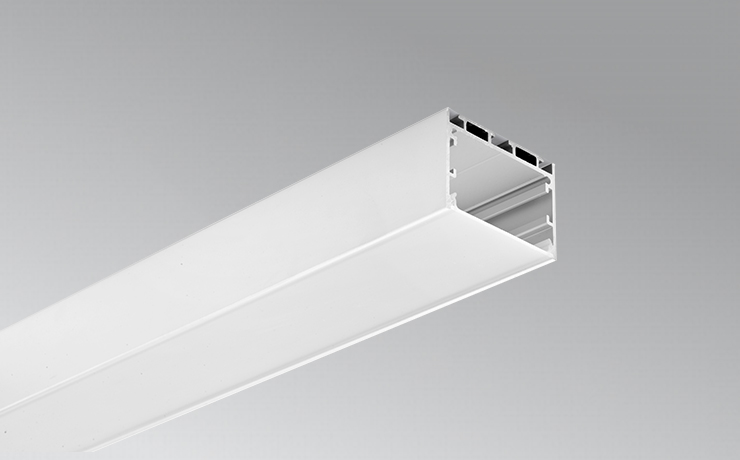 2 inches Aluminium LED profile without flange as pendent light