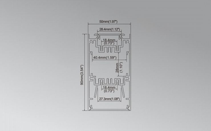 2 inches Aluminium LED profile for Pendent Light , direct light and indirect light