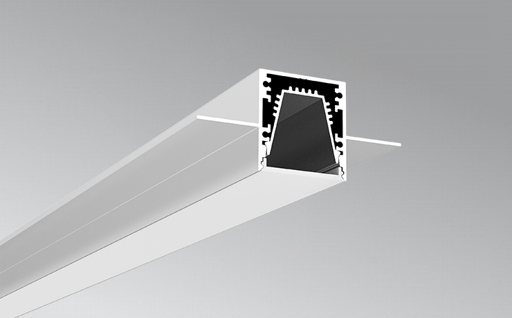 Recessed LED Profile With PC Cover For 12.5mm Plasterboard