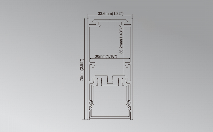 Hanging LED Aluminum Profile for Office Lighting