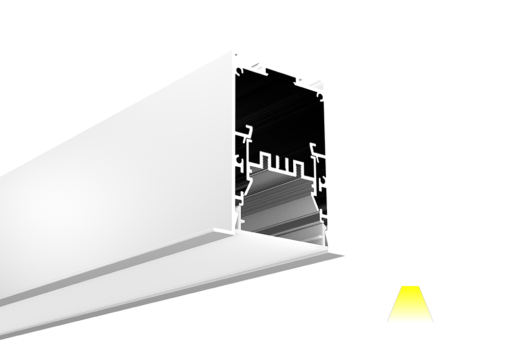 Free Combination Recessed Aluminum LED Channel with reflectorsLEDLUZ