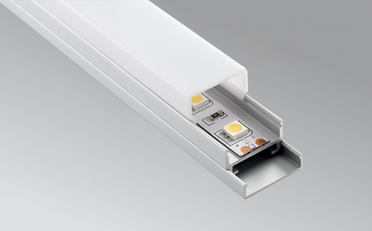 20mm LED Extrusion with square Cover