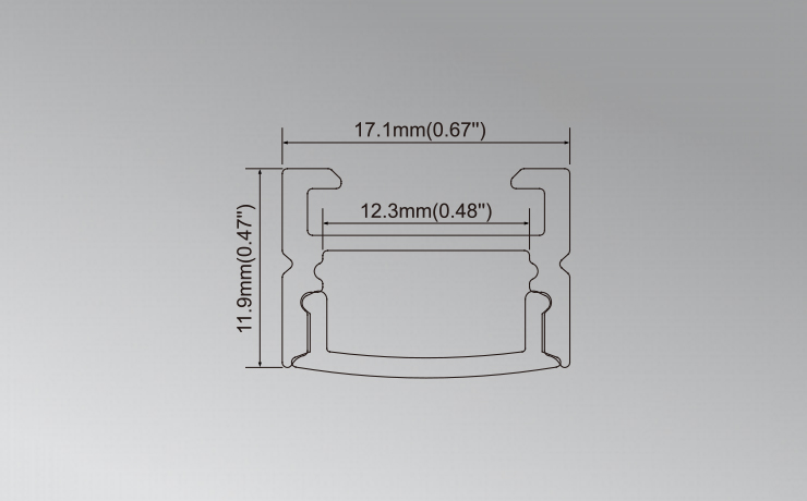 Hot Sell Small LED Profile for surface mounting with Adjustable Angle