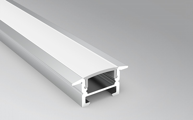 17mm width LED Profile with spring clips for recessed mounting