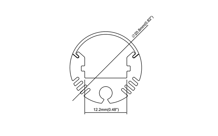 20mm round Aluminum LED Extrusion for Pendant Lighting