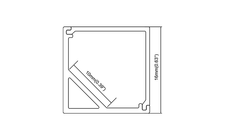 V Shape Aluminum Corner Profile